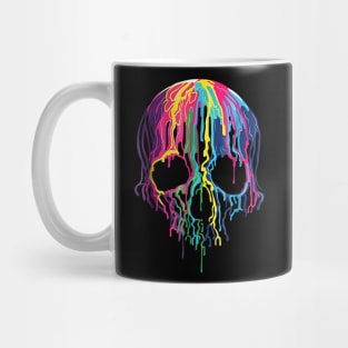 Colorful Melting Skull Art Graphic Halloween Mug